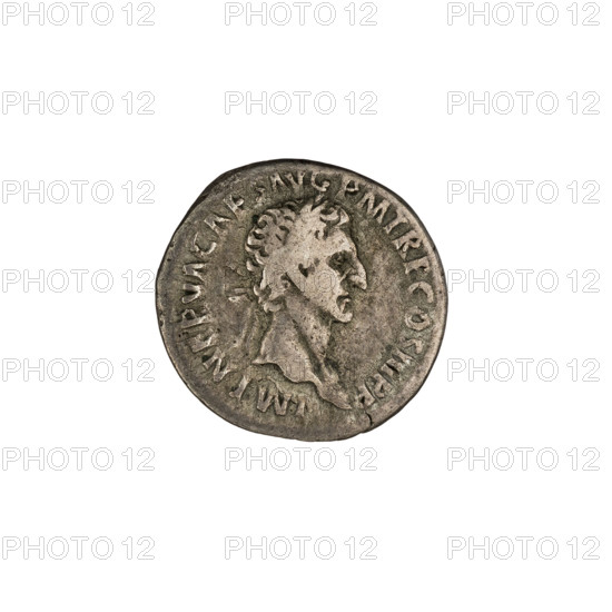 Denarius of Emperor Nerva (reign 96–98). Obverse: laureate head of Nerva right with inscription 'IMP NERVA CAES AVG PM TR P COS III PP'. Reverse: two joined hands with legend 'CONCORDIA EXERCITVVM'. Rome, 97 CE. Silver coin; diameter 18.0 mm; weight 2.75 g; axis 180°.