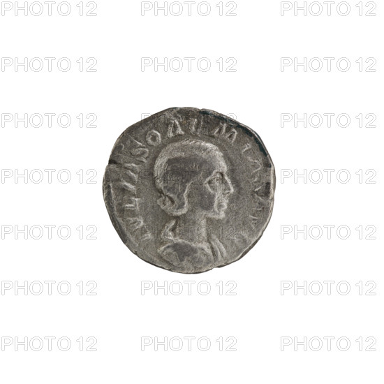Denarius, Elagabalus (Roman emperor, 218–222) issuer; Julia Soaemias (Augusta, 180–222) depicted. Obverse: IVLIASOEMIASAVG — bust of Julia Soemias facing right, pearl border. Reverse: VENVS CAELESTIS — Venus standing facing left, holding an orb in her right hand and a scepter in her left; a star in the right field; attributes include apples, scepters, stars. Date: 218–222. Roman Empire, Rome. Coin; silver; weight 2.33 g; diameter ~18.0–18.5 mm; axis 0°.
