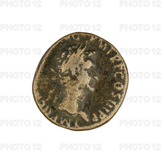 Nerva (Roman Emperor; 96–98). Wladyslaw Semerau-Siemianowski (1849–1938). Laurel wreaths; iconography of Nerva; hands. Obv. IMP NER — Nerva's head right, laurel wreath. Rv. CONCORDIA EXERCITVVM — Hands clasped; below SC. Date 97. Roman Empire (27 BC–476). Rome. Coin, dia. 25.0 mm, weight 8.84 g, axis 180 degrees.