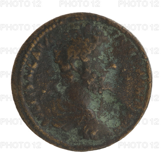 Medallion (copy of 'Padwan'), 20th century, after an original by Giovanni Cavino (1500–1570, medalist); obverse: bust of Lucius Verus (Roman emperor, 130–169). Coin; diameter 34.6 mm, weight 26.36 g.
