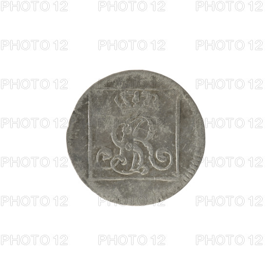silver Crown groschen, Sylm, Frederick William (fl. 1765-1767); Stanislaw August Poniatowski (King of Poland; 1764–1795; b. 1732–d. 1798); monograms (tied/royal); inscriptions; Crown coin (Polish). Obv.: in a square frame under a crown, a tied monogram composed of the letters SAR, pearl border. Rev.: in a square frame an inscription in five lines: 320/EX/MARCA/PURA.COL./1767; on the sides of the square: 1.GR./R.POL./MDL/FS; pearl border. Date: 1767. Place: Polish–Lithuanian Commonwealth (1569–1795), Warsaw, Poland. Object: coin. Diameter: 20.7–21.1 mm. Weight: 1.89 g.