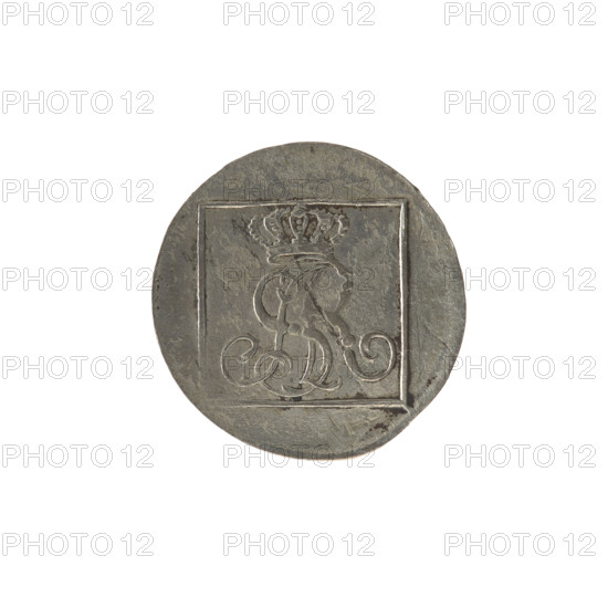 Silver crown groschen, Antoni (fl. 1772–1774); Stanislaw August Poniatowski (King of Poland; 1764–1795 / 1732–1798). Obverse: in a square frame under a crown, a tied royal monogram composed of the letters SAR; pearl border. Reverse: in a square frame an inscription in five lines: '320/EX/MARCA/PURA.COL./1772'; on the sides of the square: '1.GR./R.POL./MDL/AP'; pearl border; dated 1772. Polish–Lithuanian Commonwealth (1569–1795). Coin; diameter c. 20.8–21.6 mm; weight 1.83 g.