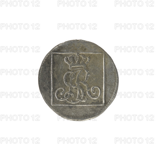 silver Crown groschen, Partenstein, Antoni (fl. 1772-1774), Stanislaw August Poniatowski (King of Poland; 1764–1795 / 1732–1798), Polish coins, monograms, tied monograms, royal monograms, inscriptions, Crown coins, Obv.: In a square frame, under a crown, a tied monogram composed of the letters SAR, pearl border. Rev.: In a square frame, an inscription in five lines: 320/EX/MARCA/PURA.COL./1772., square sides: 1.GR./R.POL./MDL/AP, pearl border. 1772, Polish–Lithuanian Commonwealth (1569–1795), Warsaw, Poland, coin, diameter 20.5–21.3 mm, weight 1.36 g