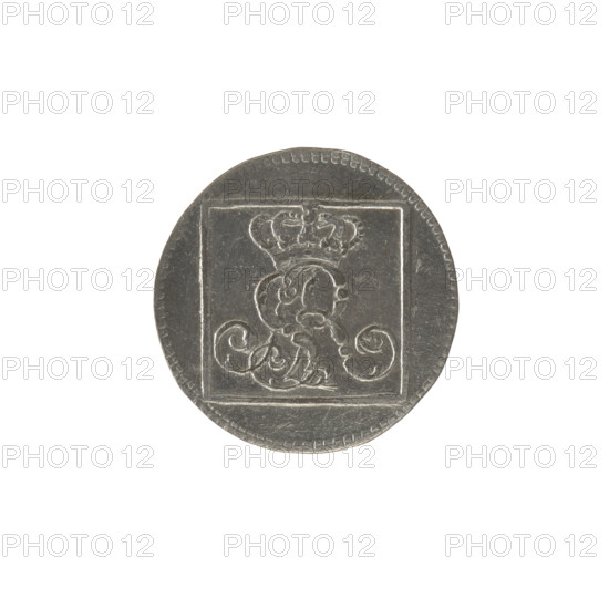 silver crown groschen, Sylm, Frederick William (fl. 1765-1767), Stanislaw August Poniatowski (King of Poland; 1764-1795), Stanislaw August Poniatowski (King of Poland; 1732-1798), Polish coins, monograms, tied monograms, inscriptions, royal monograms, crown coins, Obv.: In a square frame, under a crown, a tied monogram composed of the letters SAR, pearl border. Rev.: In a square frame, an inscription in five lines: 320/EX/MARCA/PURA.COL/1766, square sides: 1.GR./R.POL.MDL/FS, pearl border, 1766. Polish-Lithuanian Commonwealth (1569-1795), Warsaw, Poland, coin, diameter 20.2 mm, diameter 20.7 mm, weight 1.83 g