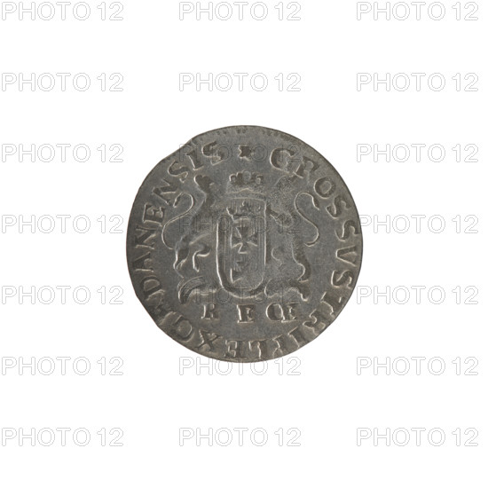 Gdansk trojak, Stanislaw August Poniatowski (King of Poland; 1764–1795), Oeckermann, Rudolf Ernest (1760–1765), monograms, royal monograms, tied monograms, Stanislaw August Poniatowski (King of Poland; 1732–1798), coats of arms, city coats of arms, Gdansk (coat of arms), city coins. Obv.: Under the crown, a tied monogram composed of the letters SAR, on the sides: 17 - 65, pearl border. Rev.: Gdansk shield heraldic symbol supported by two lions, signature below: RE OE, around it an inscription beginning with a star .GROSSVS TRIPLEX GEDANENSIS, pearl border. 1765, Polish–Lithuanian Commonwealth (1569–1795), Gdansk, Poland. Coin; diameter 19.5–19.7 mm, weight 1.34 g.