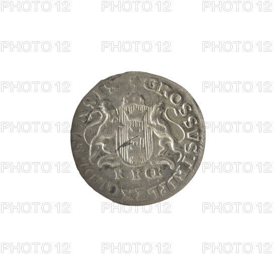 Gdansk trojak, 1765. Obverse: Under a crown, a tied royal monogram composed of the letters SAR with date 17-65 at the sides, pearl border. Reverse: Gdansk coat of arms supported by two lions, below signature RE OE, legend beginning with a star .GROSSVS TRIPL, XG, DAN, NSIS, pearl border. Maker: Rudolf Ernest Oeckermann (working 1760–1765). Monarch: Stanislaw August Poniatowski (King of Poland, 1764–1795). Polish–Lithuanian Commonwealth (1569–1795); Gdansk, Poland. Coin (trojak): diameter ~19.6–19.8 mm, weight 1.50 g.