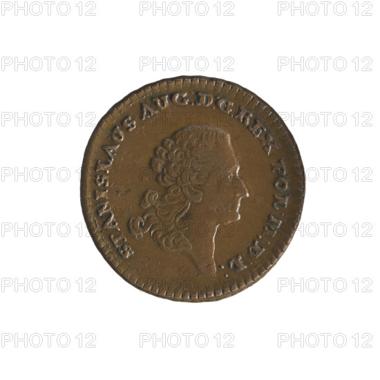 Obv.: Head of Stanislaw August turned to the right, around the inscription divided at the bottom: STANISLAUS AUG: D:G:REX POL:M:D:L:-, pearl border. Rv.: Inscription in eight lines: AERE/PERENNIVS/AEVUM/SCEPTRA GERAT/PATRIAMQ:BEET/OF:CR:?.MON:/17.IANUAR./1767., below the CI signature, pearl border, decorative edge. Historical trio; Stanislaw August Poniatowski (King of Poland; 1732–1798); Konstanty Jablonowski — inspector (1767); commemorative coin, 1767; Polish–Lithuanian Commonwealth (1569–1795), Kraków, Poland; coin: dia. 28.3–28.7 mm, weight 12.39 g.