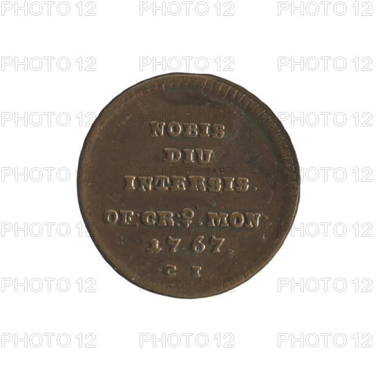 historical trio, Stanislaw August Poniatowski (King of Poland; 1732–1798), Konstanty Jablonowski - inspector, 1767, Polish coins, iconography, portraits of rulers, commemorative coin, inscriptions, Obv.: Head of Stanislaw August turned to the right, around the inscription divided at the bottom: STANISLAUS AUG: D:G:REX POL:M:D:L:, pearl border. Rev.: Inscription in five lines: NOBIS/DIU/INTERSIS./OF:CR:?.MON:/1767., below CI signature, pearl border, decorative rim, 1767, Polish–Lithuanian Commonwealth (1569–1795), Kraków, Poland, coin (commemorative), diameter 28.0–28.4 mm, weight 12.39 g