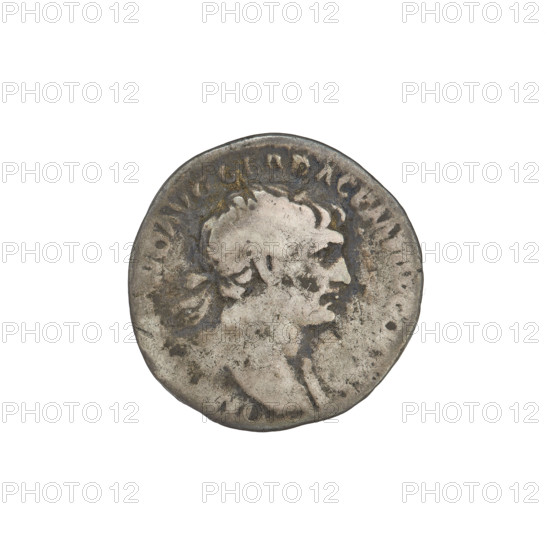 Denarius, Trajan (53–117; Roman emperor 98–117). Obverse: bust of Trajan facing right, wearing a laurel wreath and robe; rim inscription IMP TRAIANO AVG GER DAC PM. Reverse: the Genius, wearing a robe, stands facing left; in his outstretched right hand he holds a patera consecrating gifts over an altar below, and in his left hand a cornucopia; rim inscription SPQR OPT, IPI. Date: 103–111. Roman Empire (27 BC–476), Rome. Coin, weight 3.15 g.