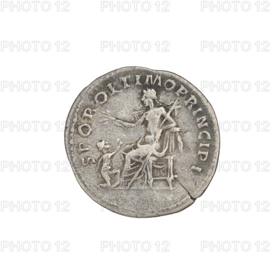 Denarius, Trajan (53–117; Roman emperor 98–117). Obverse: head of Trajan right, wearing a laurel wreath; rim inscription IMP TRAIANO AVG GER DAC PM TR COS VPP. Reverse: Pax seated left, wearing a half-robe, holding a branch in her right hand and a sceptre in her left, with a Dacian figure kneeling at her feet; rim inscription SPQR OPTIMO PRINCIPI. Date: 103–111. Roman Empire (27 BC–476). Rome. Coin; weight 2.85 g.