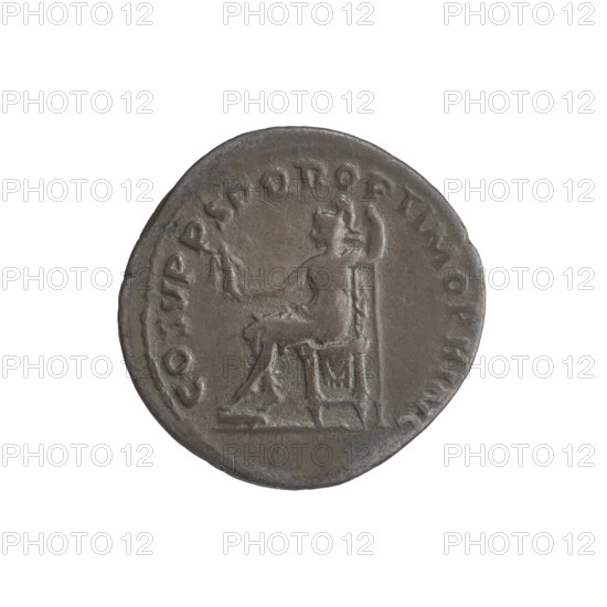 Denarius, Trajan (53–117; Roman emperor 98–117). Obverse: head of Trajan right, decorated with a laurel wreath; rim inscription: IMP TRAIANO AVG GER DAC PM TR. Reverse: Roma seated left, dressed in military attire, wearing a helmet, holding Victoria in her outstretched right hand and a spear vertically in her left; rim inscription: COS VP P SPQR OPTIMO PRINC. Date: 103–111. Roman Empire (27 BC–476). Rome. Coin; weight 3.07 g.