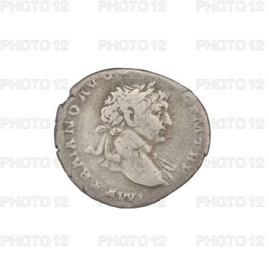 Denarius of Trajan (53–117; Roman emperor 98–117). Obverse: head of Trajan right, decorated with a laurel wreath; rim inscription: IMP TRAIANO AVG, PM TRP. Reverse: Roma standing left, dressed in military attire, wearing a helmet, holding Victoria in her outstretched right hand and a spear vertically in her left; rim inscription: COS VPP SPQR OPTIMO PRINC. Date: 103–111. Roman Empire (27 BC–476). Rome. Coin, weight 2.75 g.