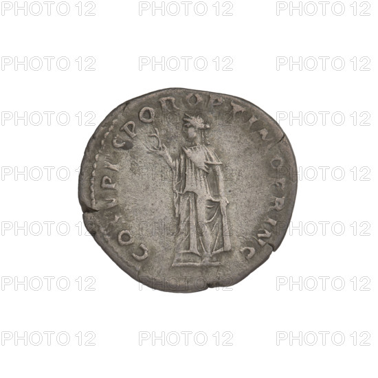 denarius, Trajan (53–117; Roman emperor 98–117), Spes (personification), laurel wreaths, flowers, heads; Obv.: head of Trajan right, wearing a laurel wreath; rim inscription: IMP TRAIANO AVG GER DAC PM TRP. Rev.: Spes standing left, wearing a long robe with draperies, holding a flower in her right outstretched hand and slightly raising/supporting her robe with her left hand; rim inscription: COS VP P SP QR OPTIMO PRINC, 103–111; Roman Empire (27 BC–476), Rome; coin; weight 2.95 g