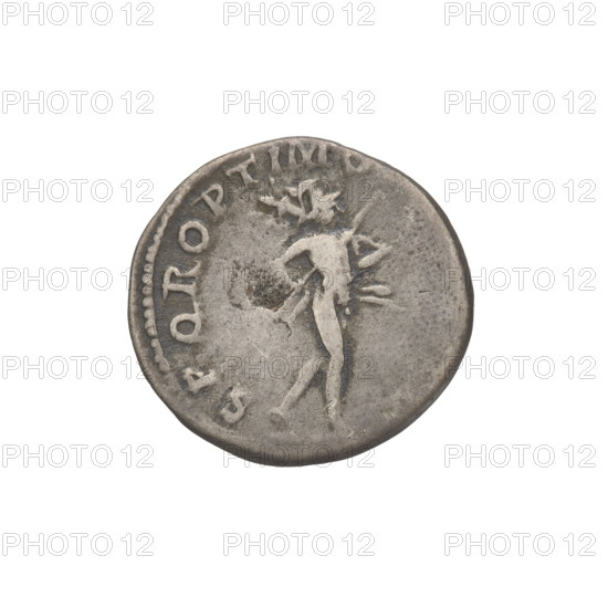 Denarius, Trajan (53–117; Roman emperor 98–117). Obverse: head of Trajan in laurel wreath facing right; rim inscription: IMP CAES NER TRAIANO OPTIM AVG GER DAC PM TRP COS VI PP. Reverse: Mars walking right, completely naked, cloak on shoulders, helmet on head, spear in right hand, trefoeum in left hand resting on left shoulder; rim inscription: SPQR OPTIMO PRINCIPI. Date: 112–117. Roman Empire (27 BC–476). Rome. Coin; weight 3.32 g.