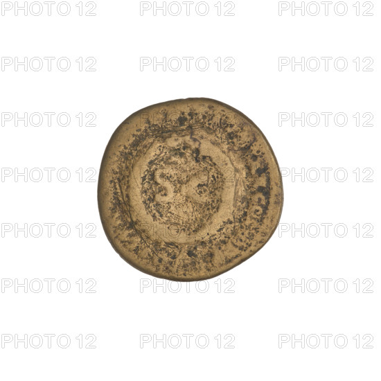 Semis, Trajan (53–117; Roman emperor 98–117). Obverse: head of Trajan in radiant crown facing right; rim inscription: IMP CAES NER TRAIANO OPTIMO AVG GERM. Reverse: letters SC surrounded by an oak wreath; rim inscription: DAC PARTHICO PM TR POT XX COS VI PP. Circa 114–117. Oak wreaths, radiant crowns, heads. Coin, weight 3.80 g. Roman Empire (27 BC–476). Cyprus.