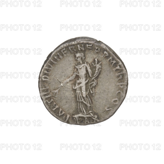 Denarius, Hadrian (76–138; Roman emperor 117–138). Obverse: bust of Hadrian right, laurel wreath in hair; rim inscription: IMP CAES TRAIAN HADRIANO AVG DIVI TRA. Reverse: Pax standing left, dressed in a long robe with draperies, holding a branch in her right hand and a cornucopia in her left; rim inscription: PARTH F DIVI NER NEP PM TR P COS; sectional inscription: PAX. Date: 117. Rome, Roman Empire (27 BC–476). Coin; weight 3.27 g.