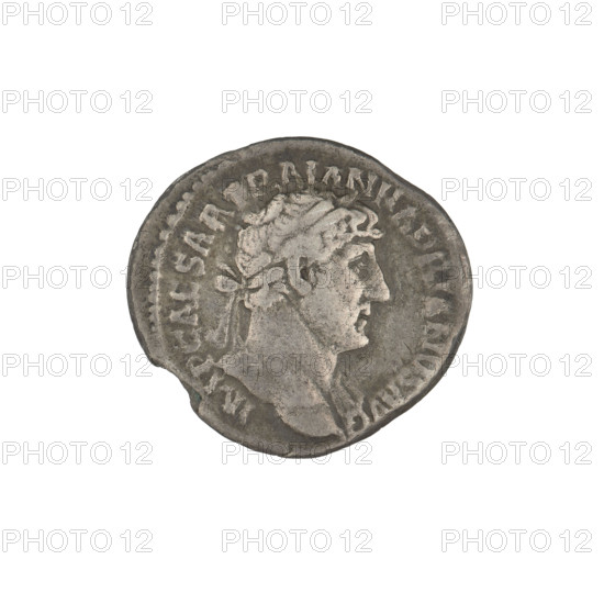 denarius, Hadrian (76–138; Roman emperor 117–138), Obv.: Hadrian's head to the right, laurel wreath in his hair; rim inscription: IMP CAESAR TRAIAN HADRIANVS AVG. Rev.: Felicitas seated on a throne to the left, wearing a long robe with draperies, holding a caduceus in her right hand and a cornucopia in her left; rim inscription: PM TR P COS II; inset inscription: FEL PR. 118, Rome, Roman Empire (27 BC–476). Coin; weight 2.65 g.