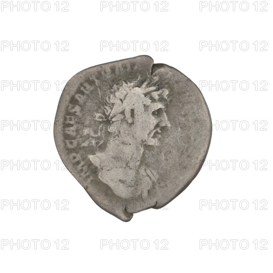 Denarius, Hadrian (76–138; Roman emperor 117–138). Obverse: Hadrian's head facing right, laurel-wreathed; rim inscription IMP CAESAR TRAIA. Reverse: Fortuna seated left on a throne, wearing a long robe with drapery, holding a ship's rudder in her right hand and a cornucopia in her left; rim inscription COS II; inset inscription FORT RED. Dated 118. Rome, Roman Empire (27 BC–476). Coin; weight 2.95 g.