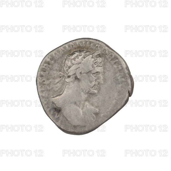 Denarius, Hadrian (76–138; Roman emperor 117–138). Obverse: Hadrian's head to the right, laurel wreath in hair; rim inscription: IMP CAESAR TRAIAN HADRIANVS AVG. Reverse: Fortuna seated on a throne to the left, wearing a long robe with draperies, holding a ship's rudder in her right hand and a cornucopia in her left; rim inscription: PM TR P; inset inscription: FORT RED. Date: 118. Place: Rome, Roman Empire (27 BC–476). Medium: coin. Weight: 3.38 g.
