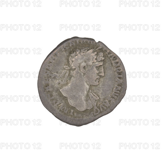 Denarius, Hadrian (76–138; Roman emperor 117–138). Obverse: Hadrian's head to the right, laurel wreath in his hair; rim inscription: IMP CAES TRAIAN HADRIANVS AVG. Reverse: Iustitia seated on a throne to the left, wearing a long robe with draperies, holding a patera in her right hand and a long scepter in her left; rim inscription: PM TR P COS; in the field an inscription: IVSTITIA. Date: 118, Rome, Roman Empire (27 BC–476). Coin; weight 3.10 g.