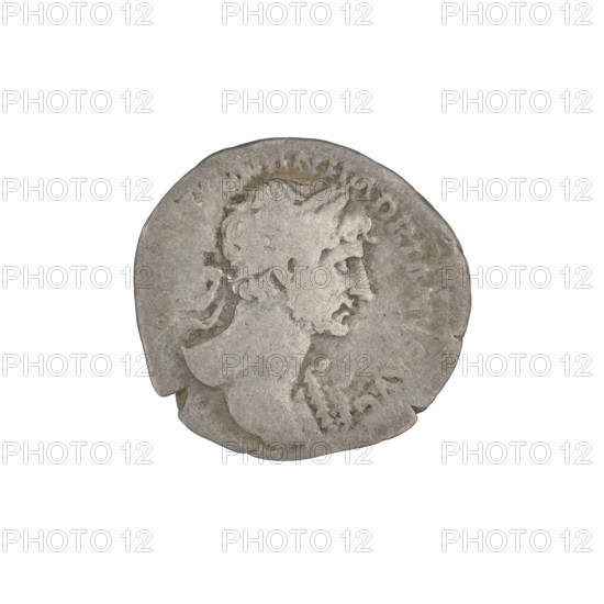 Denarius, Hadrian (76–138; Roman emperor 117–138). Obverse: Hadrian's head to the right, laurel wreath in hair; rim inscription HADRIANVS AVG. Reverse: Concordia seated on a throne to the left, dressed in a long robe with draperies, holding a patera in her right hand; her left hand rests on the figure of Spes; a cornucopia is below the throne; rim inscription PM TR P COS; additional inscription NCO. Date: 118. Place: Rome, Roman Empire. Coin; weight 2.65 g.