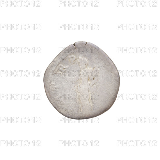 Denarius, Hadrian (76–138; Roman emperor 117–138). Obverse: bust of Hadrian right, laurel wreath in hair; rim inscription: IMPCAESARTRAIANHADRIANVS. Reverse: Felicitas standing left, wearing a long robe with draperies, holding a caduceus in her right hand and a cornucopia in her left; rim inscription: PM TR P. Date: 119–122. Place: Rome, Roman Empire (27 BC–476). Material: coin. Weight: 2.77 g.