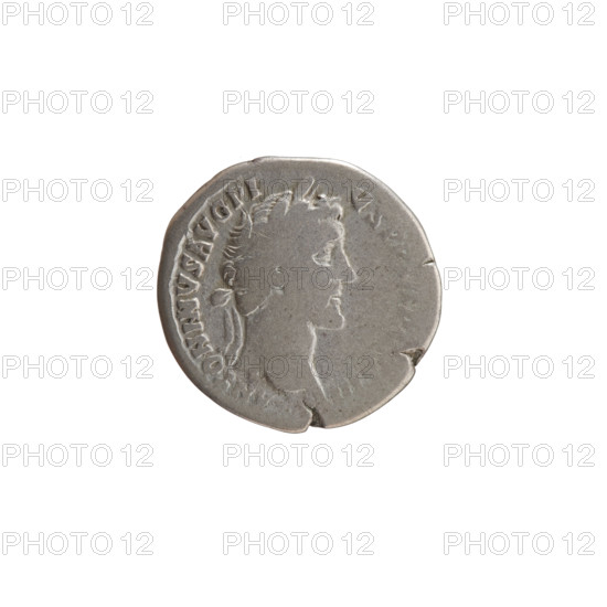 Denarius, Antoninus Pius (86–161; Roman emperor 138–161), issuer: Antoninus Pius; obverse: Head of Antoninus Pius in a laurel wreath facing right, inscription 'ANTONINVS AVG PI - VS PP TR P COS III'; reverse: Aequitas standing left, holding scales in his outstretched right hand and a long staff (pertica) in his left, inscription 'AE - Q, - TAS AVG'; iconography: personification Aequitas, staffs, scales; date: 140–144; culture: Roman Empire; place: Rome; medium: coin; diameter 17.0–17.5 mm; weight 3.32 g; axis 180 degrees.