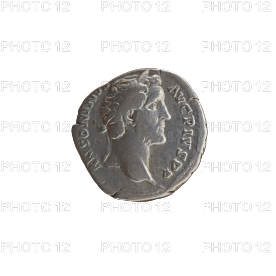 Denarius of Antoninus Pius (86–161; Roman Emperor 138–161). Obverse: Head of Antoninus Pius in laurel wreath facing right, inscription ANTONINV - AVG PIVS PP. Reverse: Clementia seated left, holding a patera in her outstretched right hand and a long scepter in her left, inscription TR POT - COS III. Dated 140–144. Rome, Roman Empire. Coin; diameter 17.0 mm; weight 3.00 g; axis 180 degrees.
