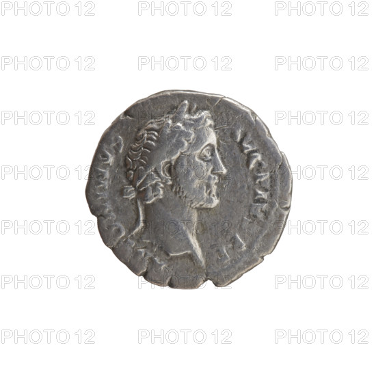 Denarius of Antoninus Pius (reigned 138–161). Obverse: Head of Antoninus Pius in a laurel wreath facing right, inscription 'ANTONINVS - AVG PIV, PP'. Reverse: Clementia seated left, holding a patera in her outstretched right hand and a long scepter in her left, inscription 'TR POT - COS III'. Date: 140–144 CE. Roman Empire, Rome. Coin; diameter ~17.0–17.5 mm, weight 2.49 g, axis 180°.