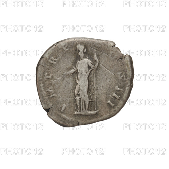 Denarius of Hadrian (76–138; Roman emperor 117–138). Obverse: bust of Hadrian facing right, laurel-wreathed hair; rim inscription IMPCAESARTRAIANHADRIA NOAVG. Reverse: Pax standing left in a long robe with draperies, holding a branch in her right hand and an elongated vertical sceptre in her left; rim inscription PM TR P COS III. Date: 119–122. Rome, Roman Empire (27 BC–476). Coin, weight 3.22 g.