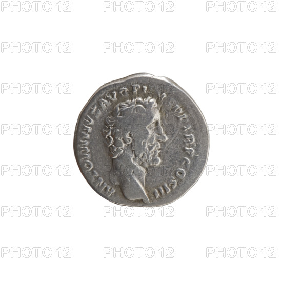 Denarius of Antoninus Pius (86–161; Roman emperor 138–161), 140–144. Obverse: Head of Antoninus Pius uncovered to the right, inscription ANTONINVS AVG PI V, PP TR P COS III around. Reverse: Genius of the Roman Senate in a toga standing to the left, holding a branch in his outstretched right hand and a long scepter in his outstretched left, inscription GENIO S ENATVS around. Iconography: branches, personifications, scepters, Genius (personification), Roman Senate. Roman Empire (27 BC–476), Rome. Coin; diameter 17.5–18.0 mm, weight 3.10 g, axis 30 degrees.