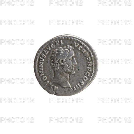 Denarius of Antoninus Pius (86–161; Roman emperor 138–161). Obverse: Head of Antoninus Pius bare, facing right, legend ANTONINVS AVG PIVS PP TR P COS III. Reverse: Genius of the Roman People standing frontally, head turned right, holding a long scepter in his right hand and a cornucopia in his left, legend GENIVS POP ROMANI. Date: 140–144. Roman Empire, Rome. Coin; silver. Diameter: 17.0–18.0 mm. Weight: 3.33 g. Axis: 180°.