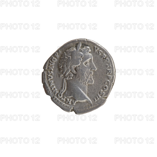 Denarius of Antoninus Pius (86–161; Roman Emperor 138–161), c. 140–144. Obverse: Head of Antoninus Pius with laurel wreath facing right, legend ANTONINVS AVG PI - VS PP TR P COS III. Reverse: Winged thunderbolt, legend PROVIDENTI - AE DEORVM. Silver coin; diameter 17.0–18.0 mm, weight 3.20 g, axis 0°. Roman Empire, Rome.