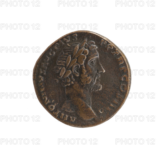 Sestertius, Antoninus Pius (86–161; Roman emperor 138–161), issuer. Obverse: head of the emperor in a laurel wreath to the right, legend ANTONINVS AVG PIVS - PP TR P COS III. Reverse: Annona stands to the right, holding ears of corn above a modius with her lowered right hand and a cornucopia above a ship's prow in her left, legend A - NA AVG; in exergue SC. Iconography: ears of corn, modii, Annona (personification), personifications, ships, cornucopias. Date: 140–144. Place: Rome, Roman Empire (27 BC–476). Object type: coin (sestertius). Diameter: 29.0–30.0 mm. Weight: 19.85 g. Axis: 345°.
