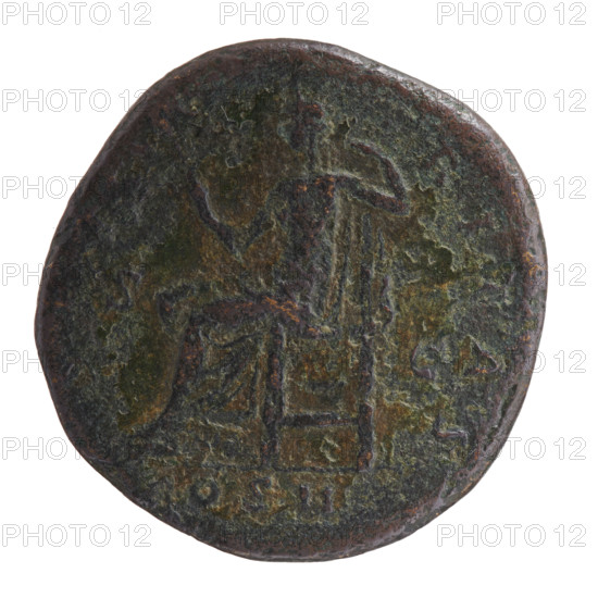 Sestertius of Antoninus Pius (86–161; Roman emperor 138–161). Obverse: Head of Antoninus Pius in a laurel wreath facing right, inscription ANTONINVS · AVG · PIVS · PP around. Reverse: Securitas seated on a throne facing left, holding a short scepter in the right hand and supporting her head with the left, inscription RITAS around. Legend/markings: in the episode OS II; in fields S · C. Date: 139. Place: Rome, Roman Empire. Material: coin. Diameter: 30.5–32.0 mm. Weight: 22.30 g. Axis: 180°.