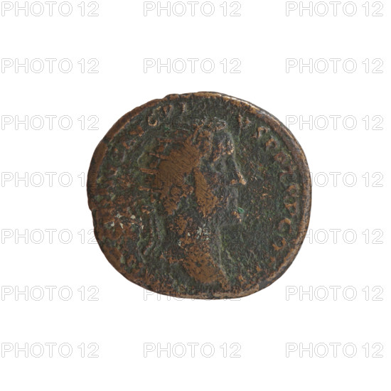 Dupondius, Antoninus Pius (86–161; Roman emperor 138–161), issuer: Antoninus Pius. Obverse: Head of Antoninus Pius with radiant crown facing right, legend 'ANTONINVS AVG PI - VS PP TR P COS III' all around. Reverse: Genius of the Roman Senate standing left, holding a branch in his right hand and a scepter in his left, legend 'GENI - O - S - ENATVS' all around, in SC. Date: 140–144. Roman Empire, Rome. Coin (dupondius); diameters 25.5 mm and 27.5 mm, weight 13.39 g, axis 0°.
