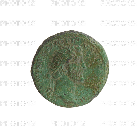 Dupondius, Antoninus Pius (86–161; Roman emperor 138–161) (issuer). Obverse: Head of Antoninus Pius in radiant crown to the right, legend 'ANTONINVS AVG PIVS PP TR P COS III'. Reverse: Genius of the Roman Senate standing left, holding a branch in the right hand and a scepter in the left, legend 'GENIVS' with control letters 'SC' in the fields. Date: 140–144. Roman Empire, Rome. Coin; weight 11.80 g; diameter ~27.0–27.5 mm; axis 0°.