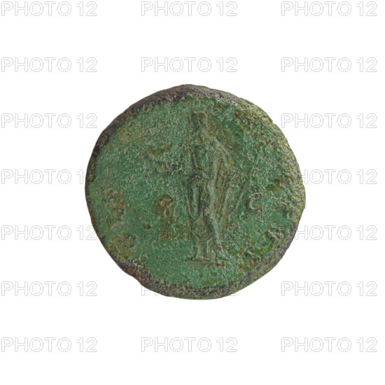 Dupondius of Antoninus Pius (reigned 138–161), struck 140–144. Obverse: head of Antoninus Pius in radiant crown facing right, inscription ANTONINVS AVG PIVS PP TR P COS III. Reverse: Genius of the Roman Senate standing left, holding a branch in the right hand and a scepter in the left, inscription GENIVS, control marks SC in fields. Roman Empire; Rome. Coin (bronze), diameter ~27.0–27.5 mm, weight 11.80 g, axis 0°.