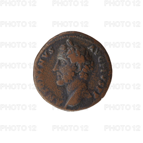 Antoninus Pius (86–161; Roman emperor 138–161) as issuer; Janus (mythology), ancient deities; iconography: head of the emperor in a laurel wreath facing left, inscription ANTONINVS · AVG PIVS · PP around; reverse: Janus stands frontally, holds a long scepter in his right hand, rests his left on his hip, TR POT · COS III, in SC. fields; date: 140–144; Roman Empire, Rome; coin; diameter 26.5–27.0 mm; weight 10.25 g; axis 150 degrees.