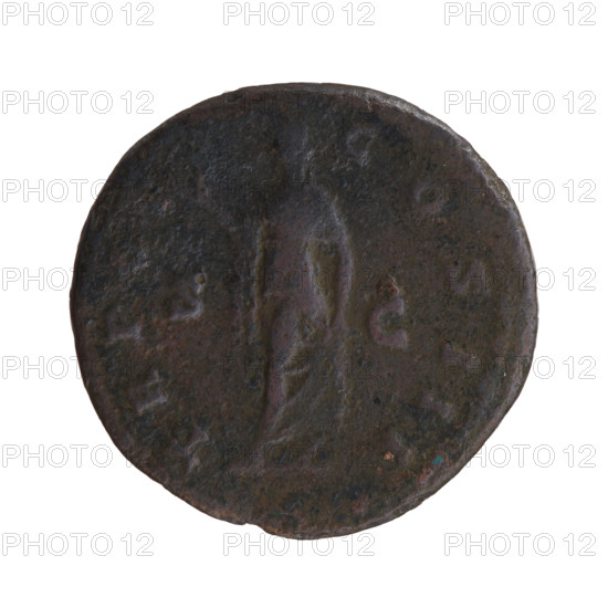 Antoninus Pius (86–161; Roman emperor 138–161), issuer. Bronze coin (Roman, Rome), dated 140–144. Obverse: head of the emperor in a laurel wreath facing right, inscription ANTONINVS·AVG·PIV. Reverse: Spes walking left, holding a flower in her right hand and lifting the hem of her robe with her left, inscription TR·POT·COS·III…·S·C. Diameter 26.5–27.0 mm, weight 8.40 g, axis 345°.