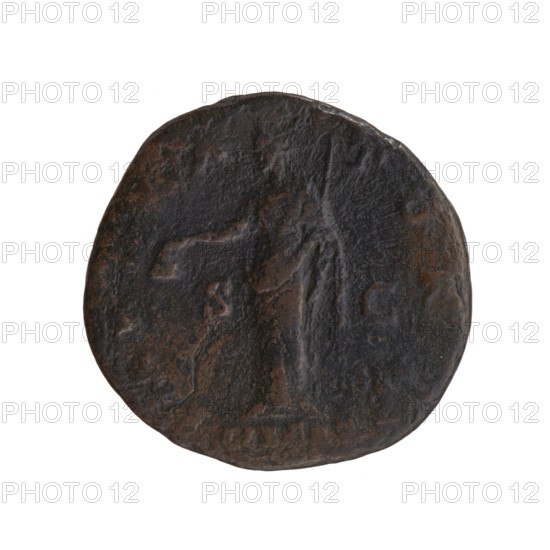 Antoninus Pius (86–161; Roman emperor 138–161), issuer. Obverse: head of the emperor in a laurel wreath facing right, legend ONINVS AVG PI COS III. Reverse: Libertas stands left, holds a pileus (liberation cap) in his right hand and a staff (vindicta) in his left, legend LIBE… S–C. Personifications. Coin, Roman Empire, dated 143–144. Diameter ~25–26 mm, weight 9.05 g, axis 0°.