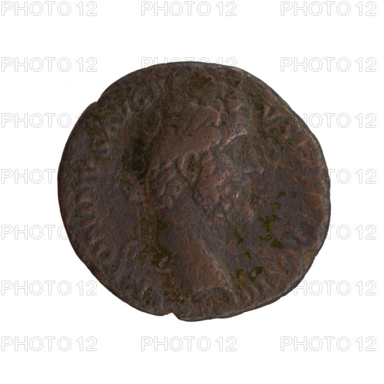 Antoninus Pius (86–161; Roman emperor 138–161), issuer. Obverse: head of Antoninus Pius in a laurel wreath to the right, legend NTONINVS AVG PI-VS PP TR P COS III. Reverse: Libertas standing left, holding a liberation cap (pileus) in his right hand and a staff (vindicta) in his left, legend ending ...ER,-TOR II. Iconography: personifications, staffs, pileuses. Roman Empire, dated 143–144. Coin; diameter ~25.5–26.5 mm, weight 7.65 g, axis 180°.