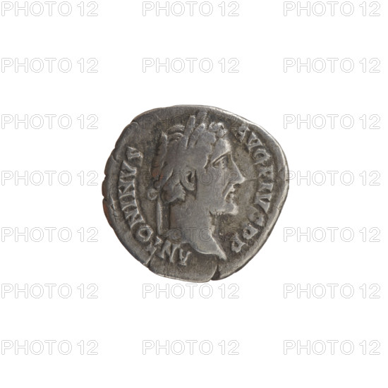 Denarius of Antoninus Pius (86–161; Roman emperor 138–161). Obverse: Head of Antoninus Pius in a laurel wreath facing right, legend 'ANTONINVS - AVG PIVS PP'. Reverse: Aequitas (personification) standing left, holding scales in his outstretched right hand and a staff (pertica) in his left, inscription 'C OS - IIII'. Roman Empire, 145–161. Coin; diameter 18.0 mm, weight 2.90 g, axis 195°.