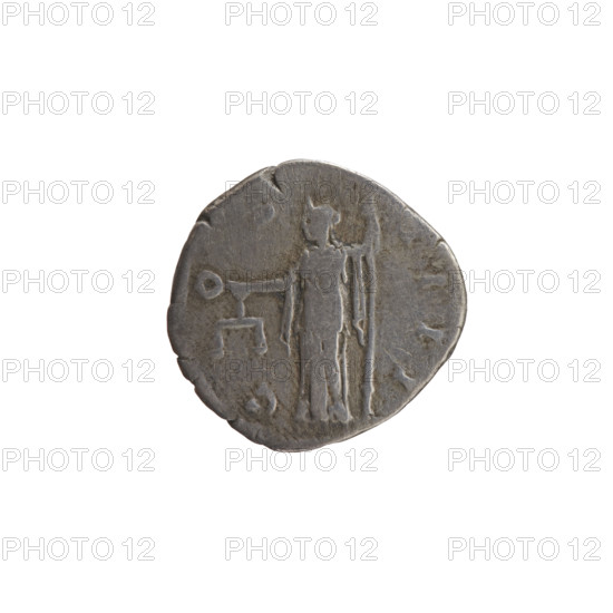 Denarius, Antoninus Pius (86–161; Roman emperor 138–161). Obverse: Head of Antoninus Pius in a laurel wreath facing right, legend 'ANTONINVS - AVG PIVS PP'. Reverse: Aequitas standing left, holding scales in his outstretched right hand and a staff (pertica) in his left, inscription 'C OS - IIII'. Circa 145–161. Roman Empire, Rome. Coin; diameter 18.0 mm; weight 2.90 g; axis 195°.