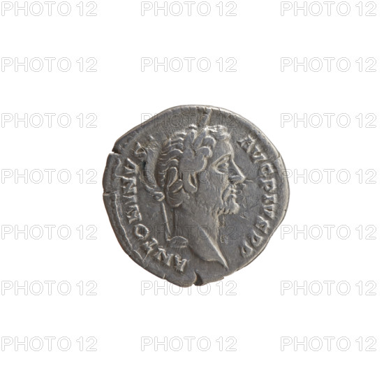 Denarius, Antoninus Pius (86–161; Roman emperor 138–161), issuer: Antoninus Pius; iconography: personifications, scepters, paterae, Concordia; obverse: head of Antoninus Pius in a laurel wreath facing right, inscription ANTONINVS · AVG · PIVS · PP; reverse: Concordia standing left, holding a patera in her outstretched right hand and a long scepter in her left, inscription C · OS · IIII; date: 145–161; culture: Roman Empire; place: Rome; medium: silver coin; diameter 17.5–18.5 mm; weight 2.98 g; axis 180 degrees.