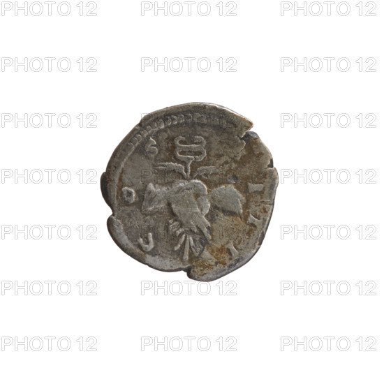 Denarius of Antoninus Pius (86–161; Roman Emperor 138–161), c. 145–161. Obverse: Head of Antoninus Pius in a laurel wreath facing right, legend ANTONINVS · AVG · PIVS · PP. Reverse: Two hands clasped together holding a winged caduceus and ears of corn, legend C · OS · II · II. Iconography: caduceus, ears of corn, hands joined. Roman Empire (27 BC–476), Rome. Coin; diameter 18.0 mm; weight 2.77 g; axis 180°.