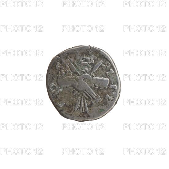 Denarius of Antoninus Pius (86–161; Roman Emperor 138–161), c. 145–161. Obverse: Head of Antoninus Pius in a laurel wreath facing right, legend ANT INVS AVG PIVS PP. Reverse: Two hands clasped together holding a winged caduceus and ears of corn, legend COS II. Iconography: caduceus, hands joined on a caduceus, ears of corn, right hand. Roman Empire (27 BC–476), Rome. Coin; diameter ~18.0–18.5 mm, weight 3.25 g, axis 180°.