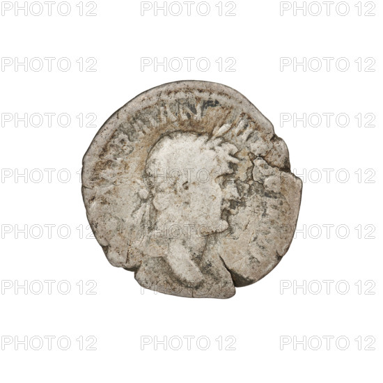 Denarius of Hadrian (reign 117–138). Obverse: Bust of Hadrian with laurel wreath facing right; rim inscription TRAIANHADRIANVS. Reverse: Felicitas (personification) standing left, wearing a long robe, holding a caduceus in her outstretched right hand, left hand extending the body; rim inscription PM TR. Date: c. 119–122. Rome, Roman Empire. Coin; weight 2.80 g.