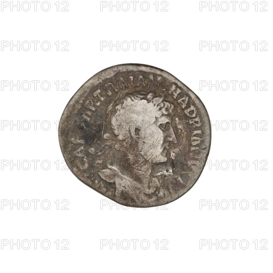 Denarius, Hadrian (76–138; Roman emperor 117–138). Obverse: Bust of Hadrian with laurel wreath facing right; rim inscription IMP CAESAR TRAIAN HADRIANVS AVG. Reverse: Victoria flying right, wings raised, wearing a long robe, holding a trophy with both hands; rim inscription COS III. Date: 119–122. Place: Rome, Roman Empire. Coin; weight 2.80 g.