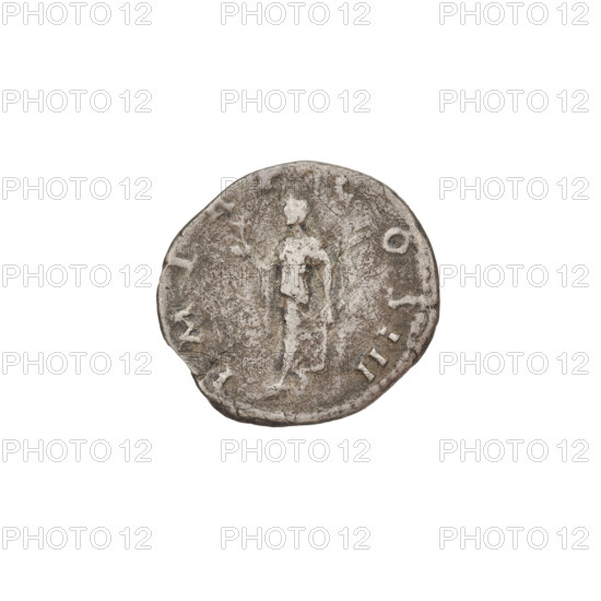 Denarius, Hadrian (76–138; Roman emperor 117–138). Obverse: Bust of Hadrian with laurel wreath facing right; rim inscription CAESAR TRAIAN HADRIANVS AVG. Reverse: Roma standing left, dressed in a long robe, holding a figure of Victoria in her outstretched right hand, left arm along the body; rim inscription PM TR P COS III. Date: 119–122. Rome, Roman Empire (27 BC–476). Coin; weight 2.65 g.